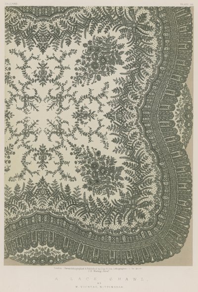 A Lace Shawl av W Vickers, Nottingham av English School