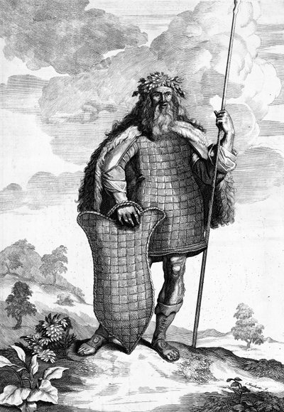A Marcoman, graverad av Cornelis Huyberts, illustration till Caesars Commentaries, översatt till engelska av William Duncan, publicerad 1753 av English School