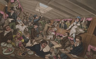 A Margate Packet - The Effects of a Squall or a Sudden Shift of Ballast, publicerad av G. Humphrey, London, 6 november 1821 av English School