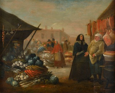 En marknadsscen av English School