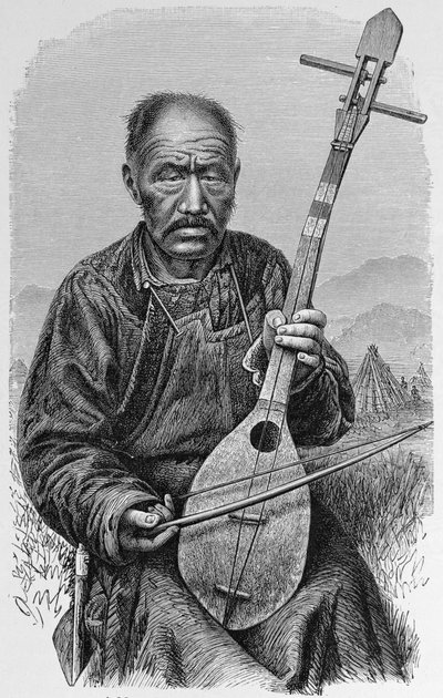 En mongolisk musiker, från 