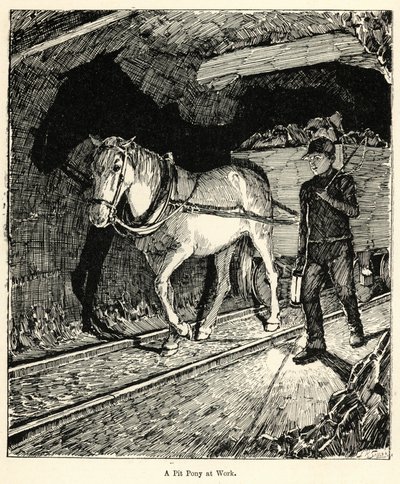 A Pit Pony at Work (gravyr) av English School