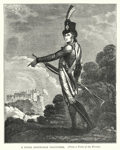 En Royal Edinburgh Volunteer (gravyr) av English School
