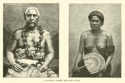 En samoansk hövding och hans fru av English School