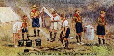 En scout lyder order utan att ifrågasätta, 1929 av English School