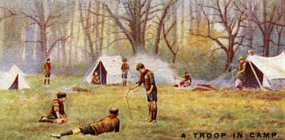 En scouttrupp i lägret, 1929 av English School