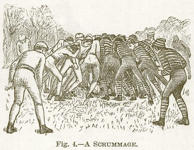 A Scrummage, illustration för Cassells Book of Sports and Pastimes, c.1890 av English School