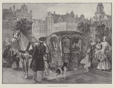 A Sledge-Coach in Old-World Amsterdam (gravyr) av English School