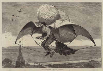Ett förslag på en flygande maskin (gravyr) av English School