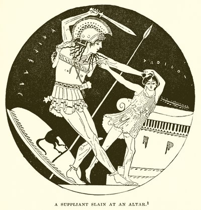 Ein Bittsteller am Altar getötet von English School