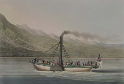 A Trip up Loch Lomond, graverad av G. Hunt, ca 1830-talet (färggravyr) av English School