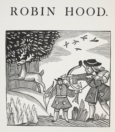 A True Tale of Robin Hood, illustration från Chap-books of the artonde århundradet av John Ashton, pub. 1882 av English School
