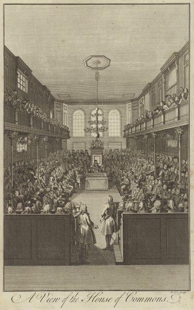 Utsikt över underhuset, Westminster av English School