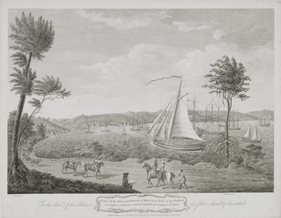 En utsikt över staden och hamnen i Montego Bay, i Parish of St. James, Jamaica, tagen från vägen som leder till St. Ann