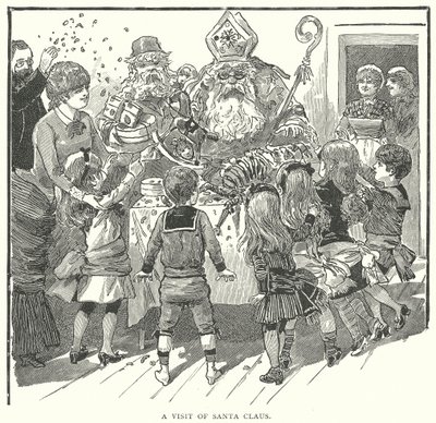 Ett besök av jultomten (gravyr) av English School