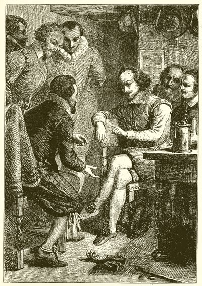 En vettsstrid mellan Shakespeare och Ben Jonson av English School