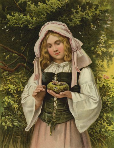 En ung familj (chromolitho) av English School