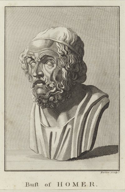 En byst av Homer av English School