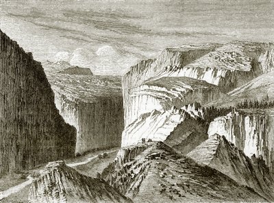 En kanon, eller bergspass, i Sierra-kriget av English School