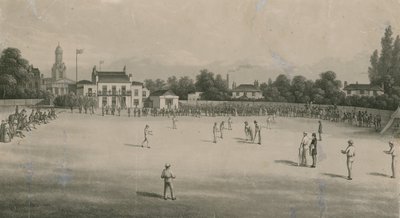 En cricketmatch av English School