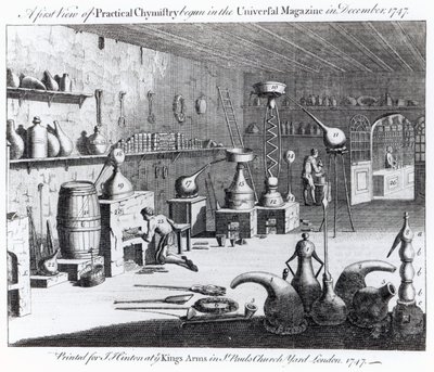 En första syn på praktisk kemi började i Universal Magazine i december 1747 av English School