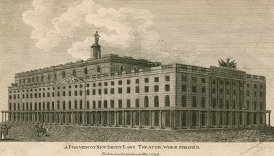 En fullständig bild av den nya Drury Lane Theatre, London, när den är klar av English School