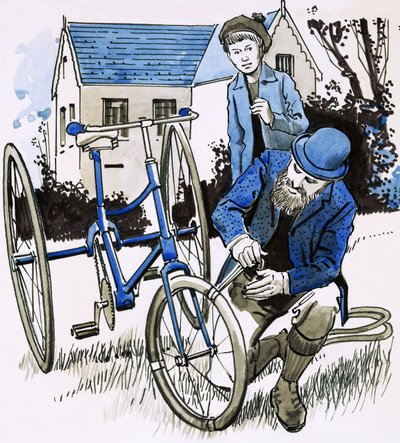 En trädgårdsslang gav John Dunlop en smidig cykeltur av English School