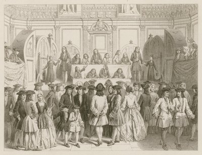 Ett lotteri; omkring 1750 av English School