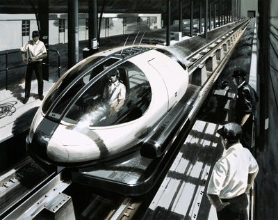 Ett maglev testfordon i Japan av English School