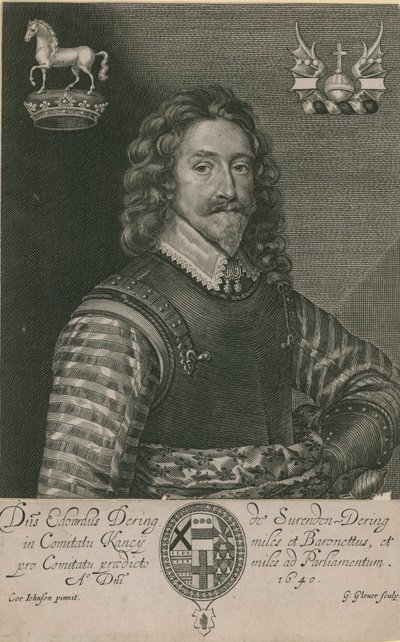 Ett porträtt av Sir Edward Dering av English School