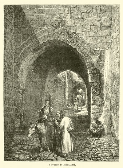 Eine Straße in Jerusalem von English School