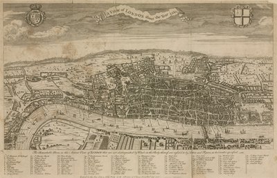 En vy över London omkring år 1560 av English School