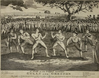 En vy av kampen mellan Gully och Gregson av English School