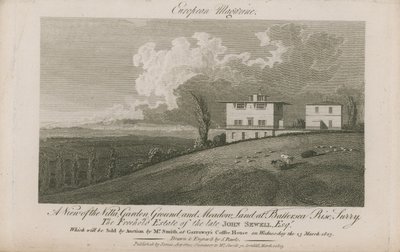 En vy av den sena John Sewells Freehold Estate av English School