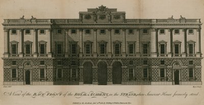 En vy av den bakre framsidan av Royal Academy av English School