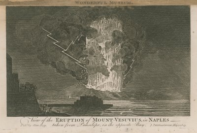 En vy av vulkanen Vesuvius utbrott av English School