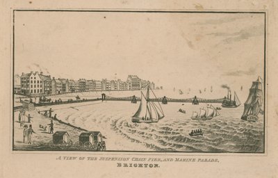 En vy av upphängningen Chain Pier och Marine Parade av English School