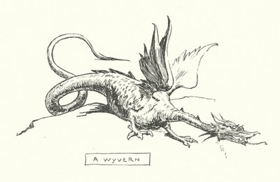 En wyvern (gravyr) av English School