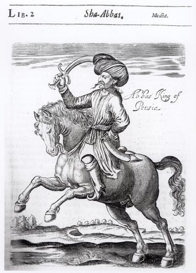 Abbas, kung av Persien, från "Några år av resor till olika delar av Asien och Afrika" av Sir Thomas Herbert (1606-82), 1638 av English School