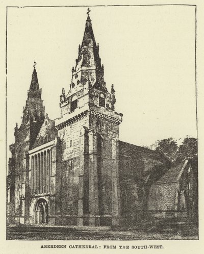 Aberdeen Cathedral, från sydväst av English School