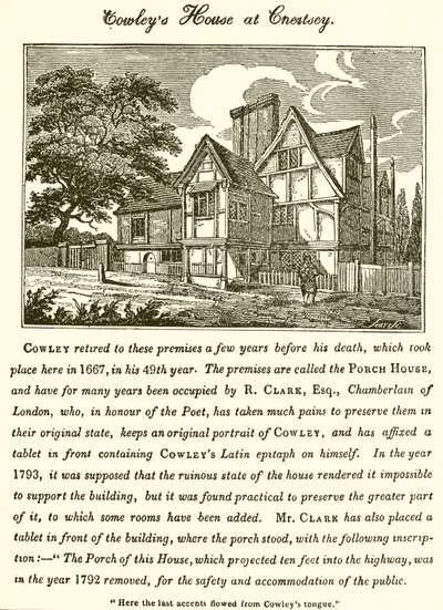 Abraham Cowleys hus i Chertsey av English School