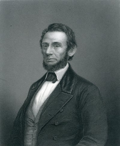Abraham Lincoln, graverad av H. C. Balding, 1800-talet av English School