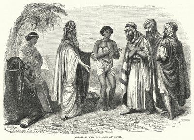 Abraham och Hets söner (gravyr) av English School