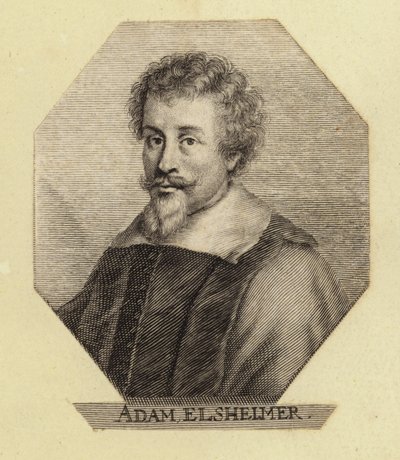Adam Elsheimer, tysk konstnär. Gravyr av Johann Georg Waldreich. av English School