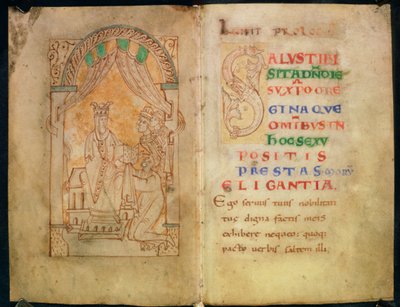 Lägg till 33241 ff.1v-2 Drottning Emmas hustru till Ethelred II och Cnut får boken av dess författare; Stort `S