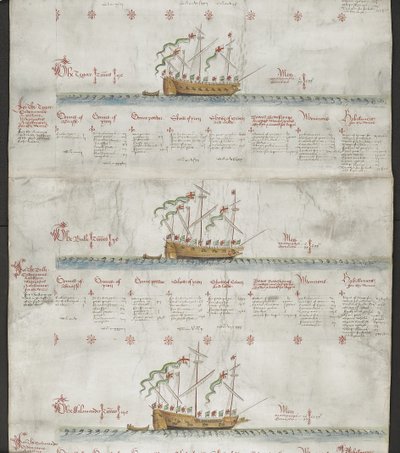 Lägg till MS 22047 f.3r, uppifrån och ned: The Tiger, The Bull and The Salamander, från 