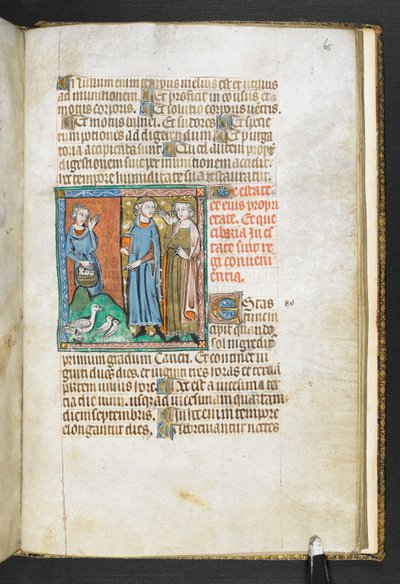 Lägg till MS 47680, f.65r Aristoteles pekar på fåglar som fördes till kungen, från Secretum Secretorum, c.1326-27 (vellum) av English School