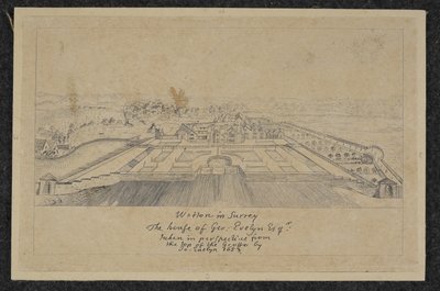 Lägg till MS 78610G Wotton i Surrey: The House of Geo. Evelyn Esq av English School