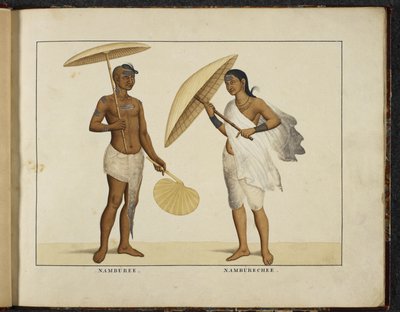 Add Or 1335 Two Kerala Brahmins, c.1828 (handfärgad litho) av English School