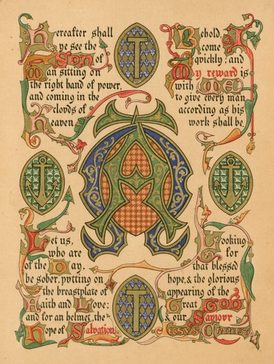 Advent (färg litho) av English School